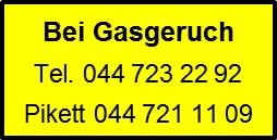 Bei Gasgeruch - Gasversorgung Thalwil